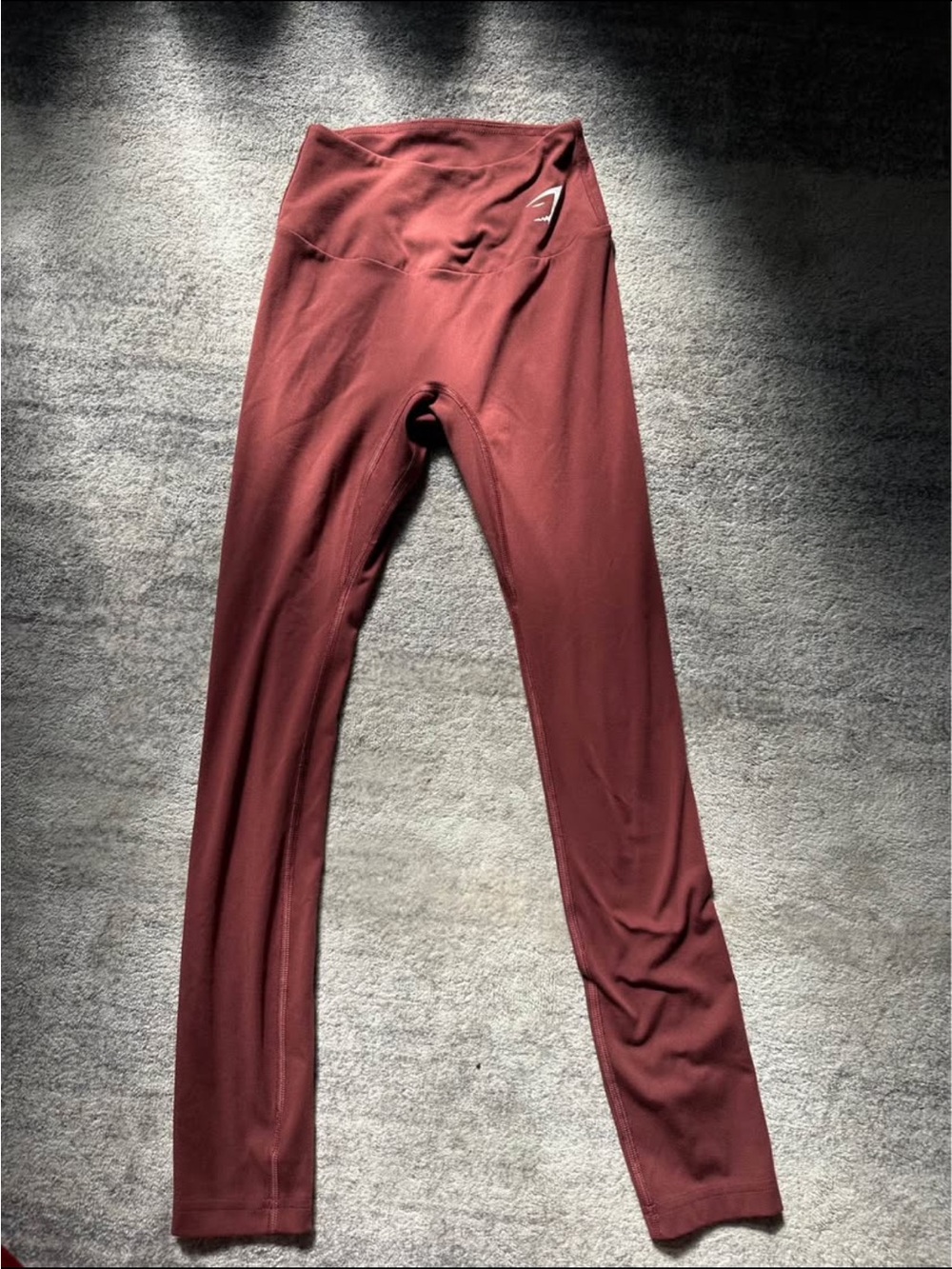 Gymshark High-Waist Leggings in Rust Red